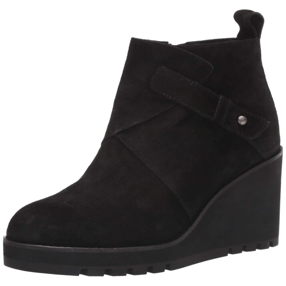 Eileen Fisher Women's Tinker Wedge Bootie Black Sport Suede US 8